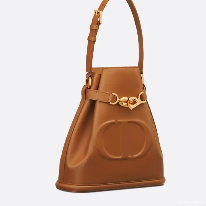 Cheap CD-Embossed Dior Bag Medium Calfskin Brown C'est 0502 Luxury